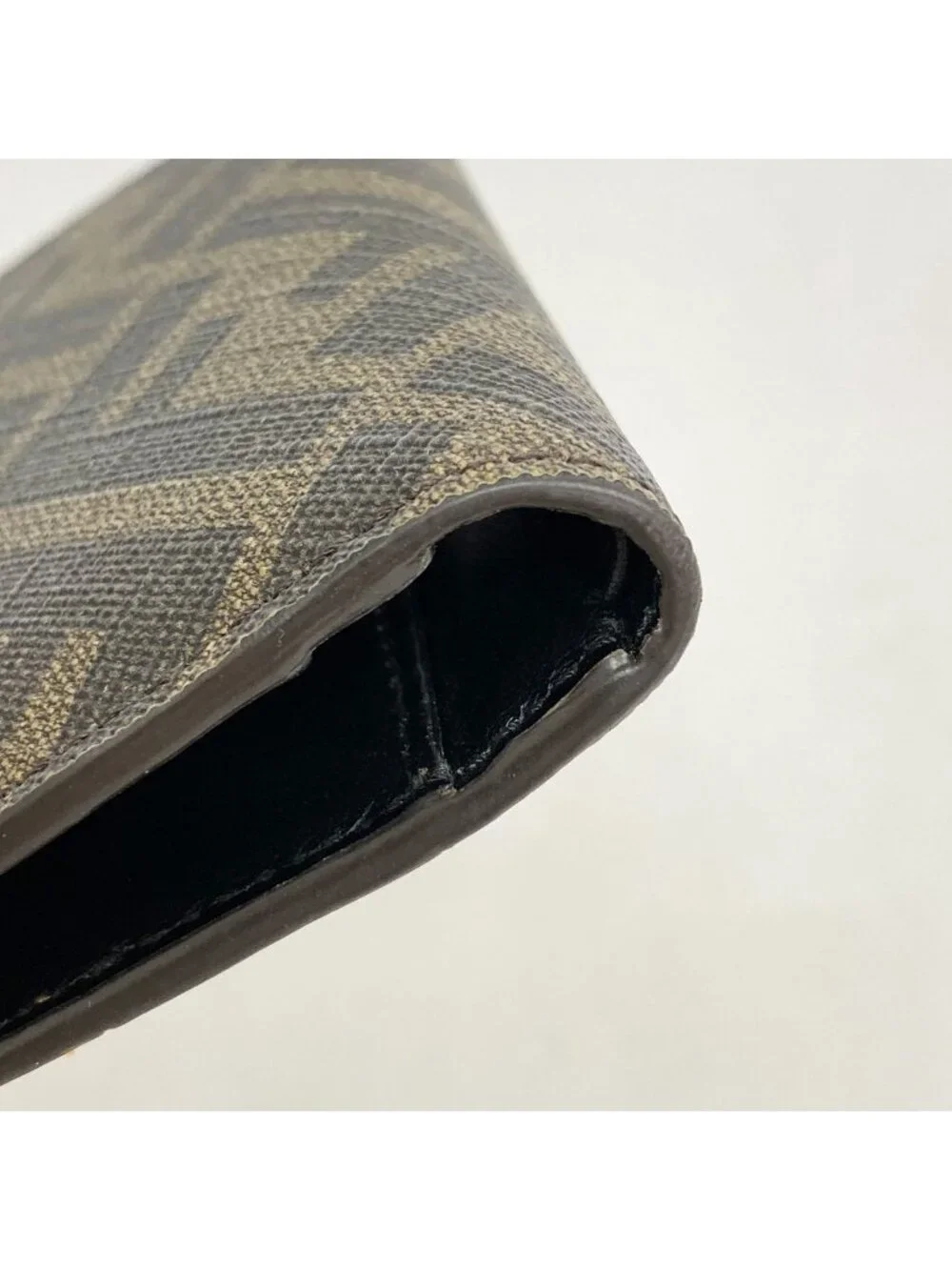 Fendi Wallet Zucca Brown Black Silver